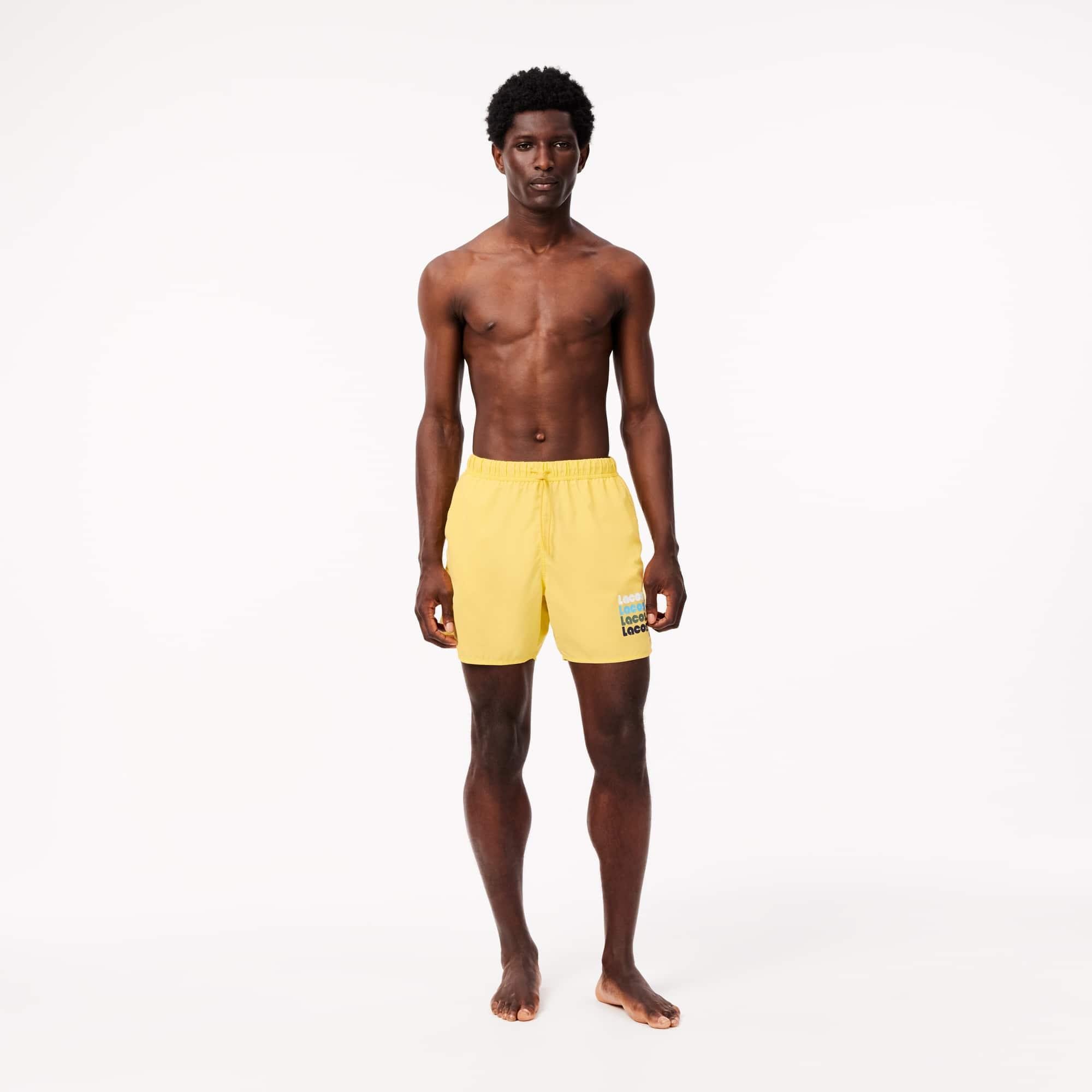 Men's Washed Effect Swim Trunks Product Image