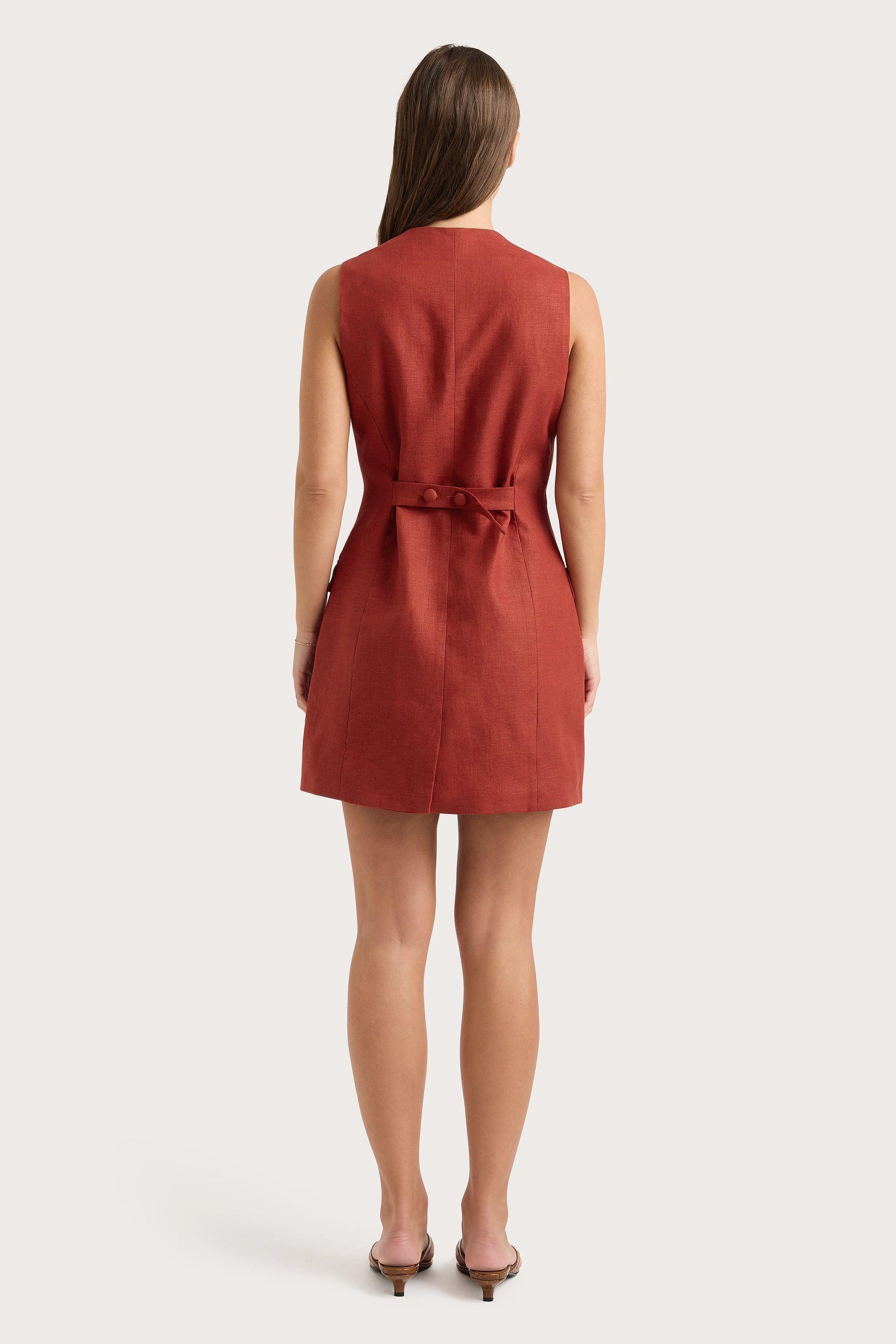 Jane Mini Dress Garnet Product Image