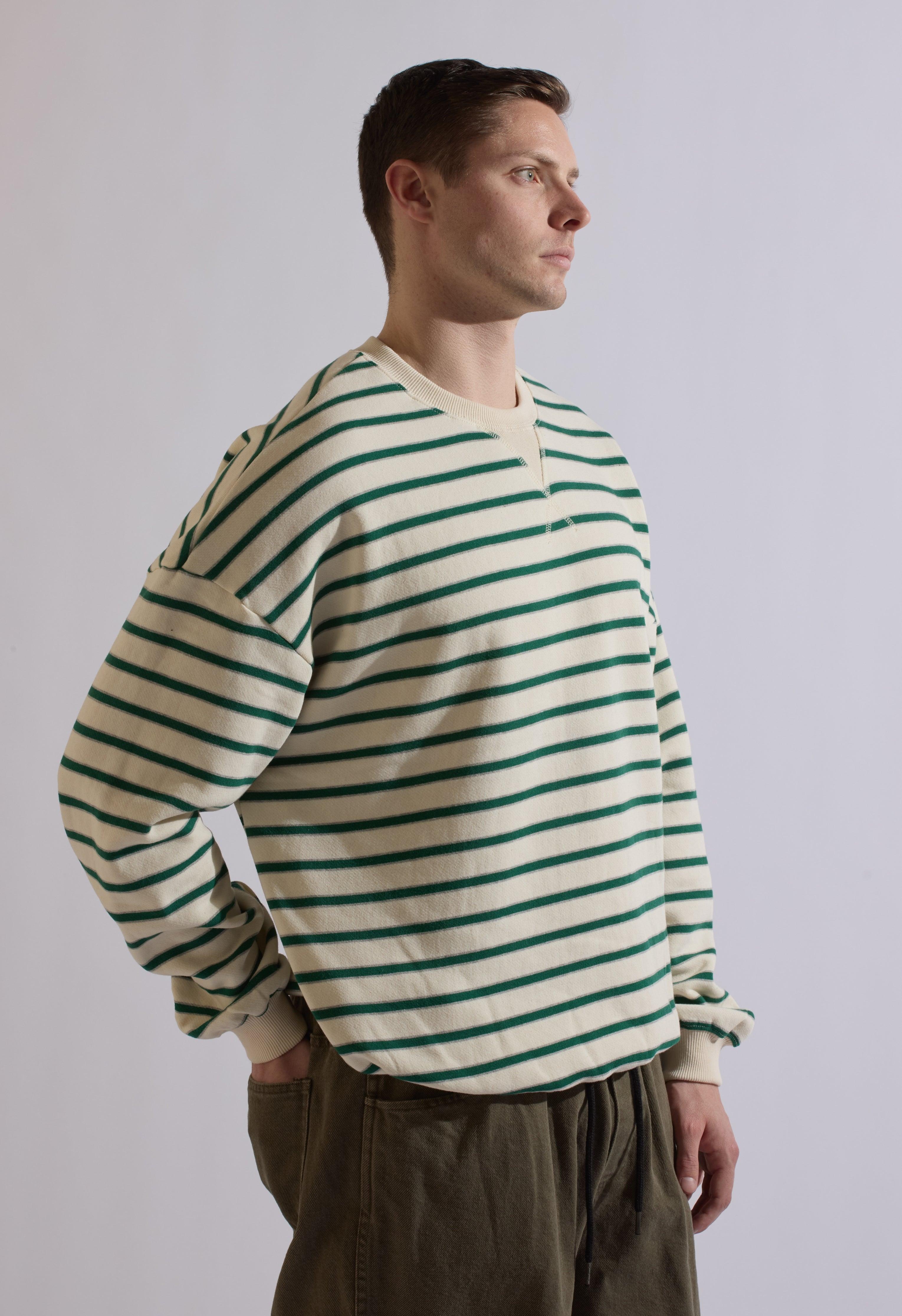 Green Stripe Sweatshirt Product Image