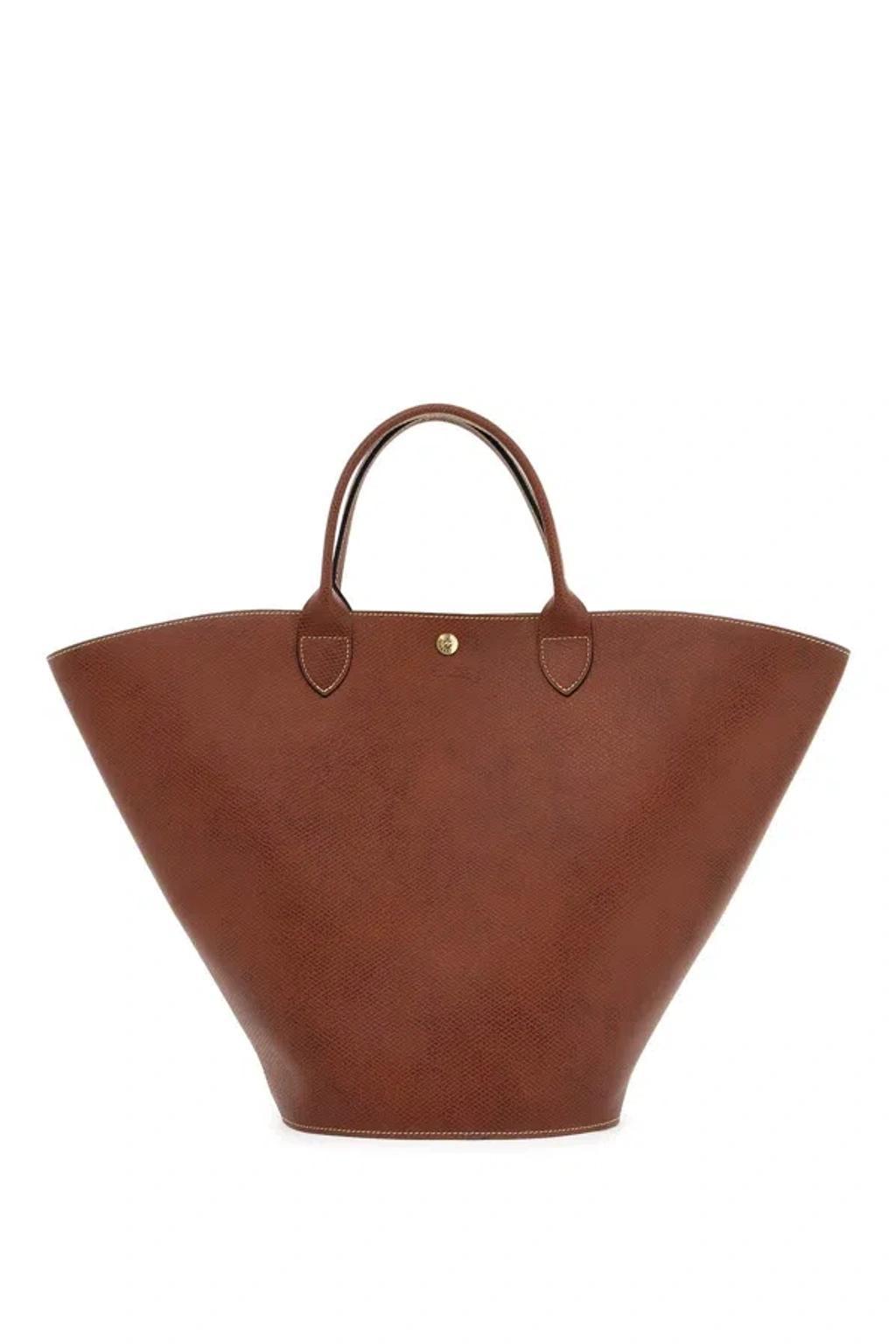 LONGCHAMP Women's Ãpure Xl Smooth Leather Tote Bag In Brown Product Image