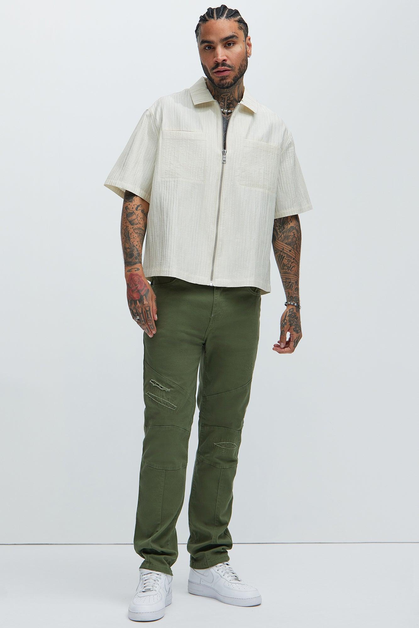 Niles Textured Shirt - Cream Product Image