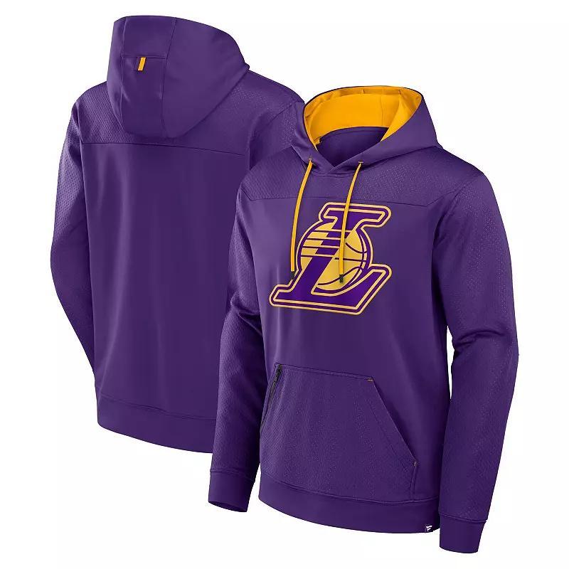 Men's Fanatics  Purple Los Angeles Lakers Reserve Defender Pullover Hoodie, Size: Medium Product Image