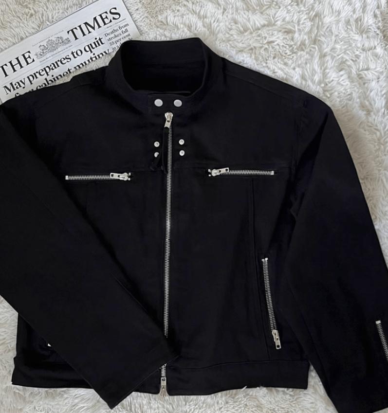 RT No. 12318 BLACK ZIPPER BIKER JK Product Image