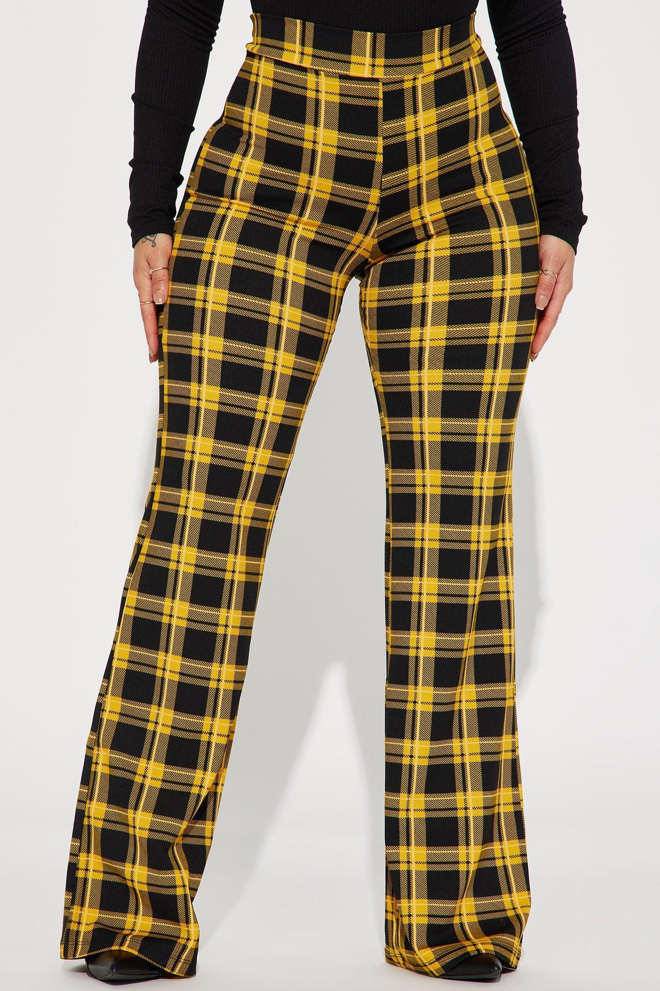 Jahia Flare Pants - Yellow/combo Product Image