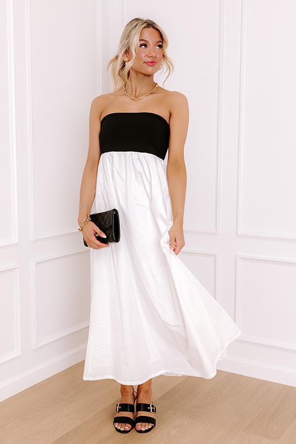 Block Party Cutie Midi Dress in White Product Image