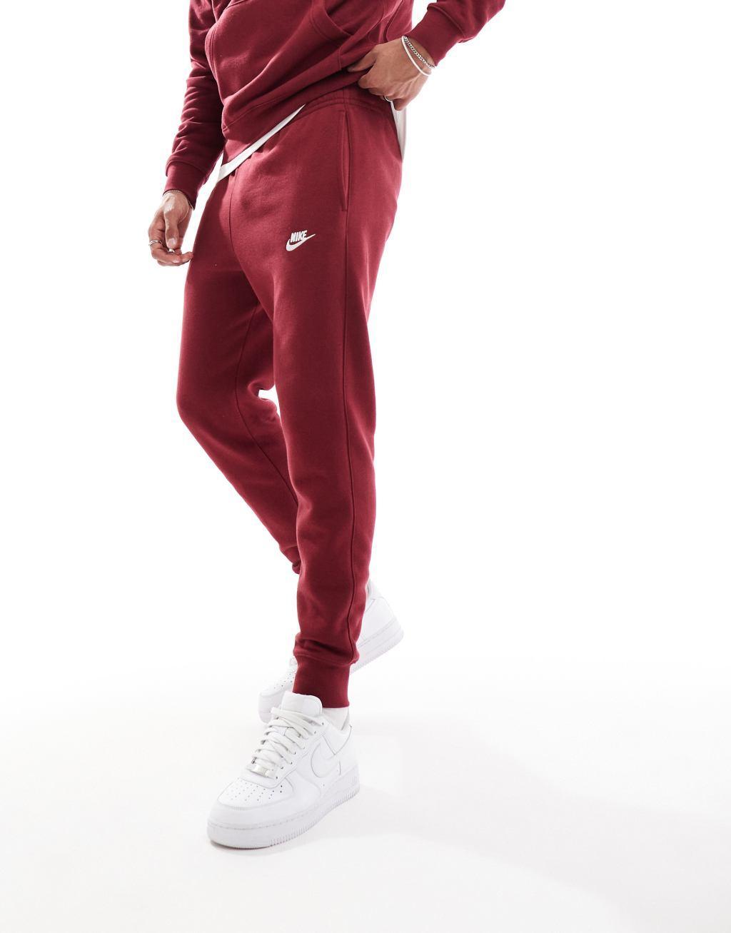 NIKE Club Cuffed Sweatpants In Red Product Image