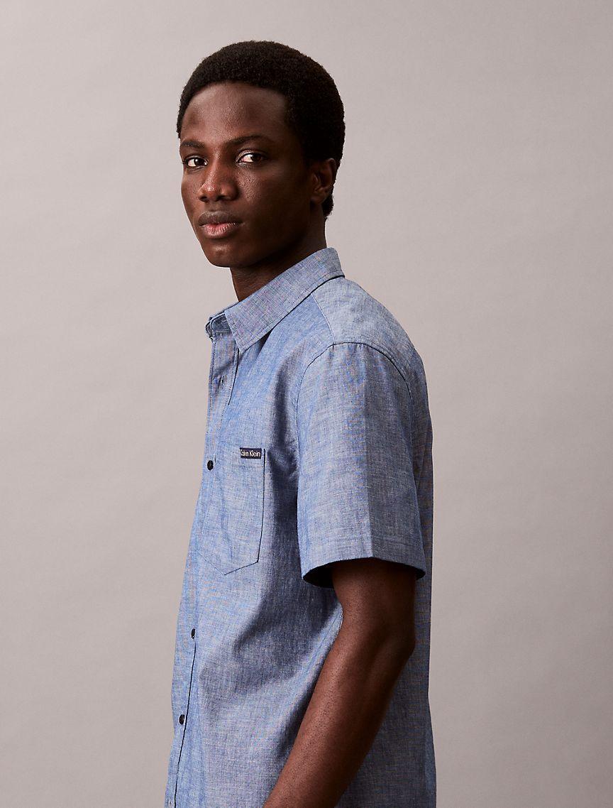 Chambray Short Sleeve Classic Shirt Product Image