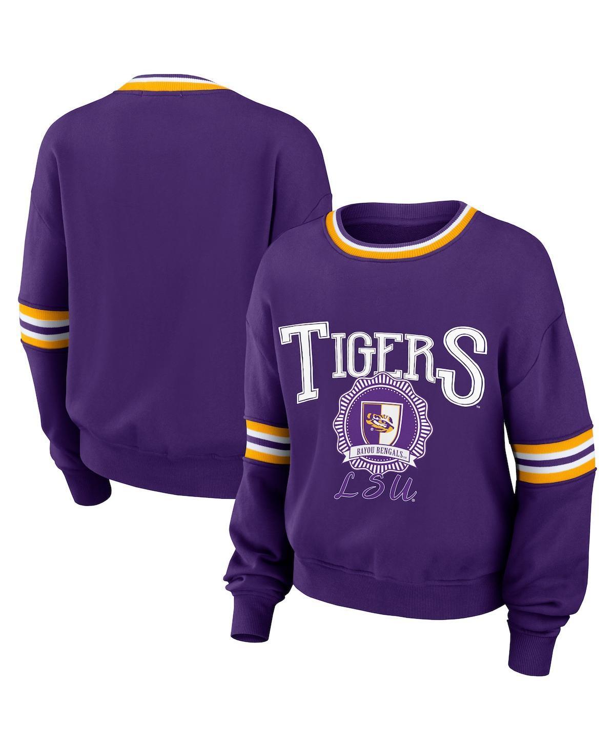 Womens WEAR by Erin Andrews LSU Tigers Vintage Pullover Sweatshirt Product Image