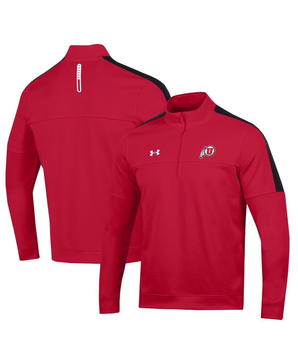 Men's Under Armour Red Utah Utes Midlayer Half-Zip Jacket, Size: 2XL, Ute Red Product Image