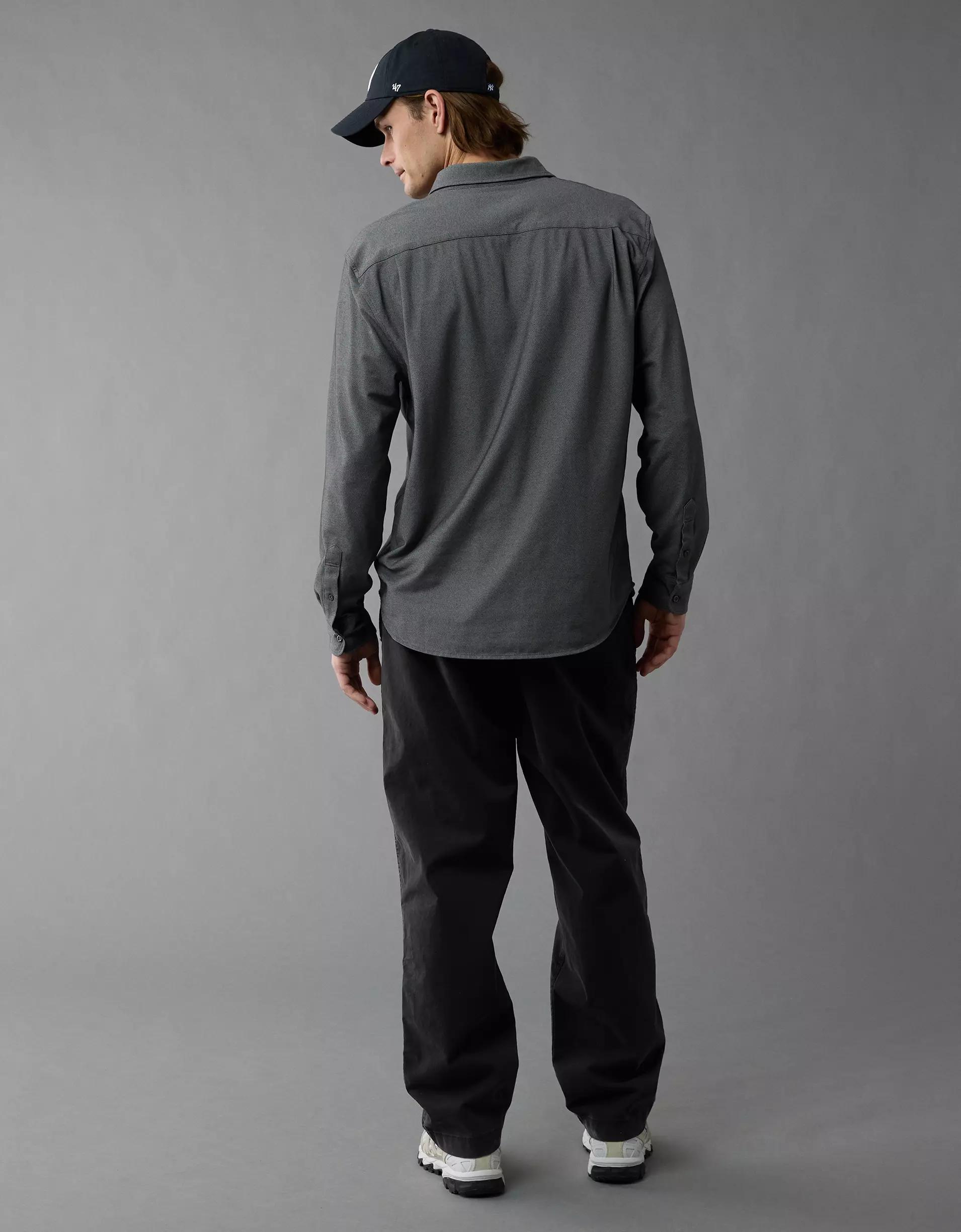 AE 24/7 Club Long Sleeve Button-Up Shirt Product Image