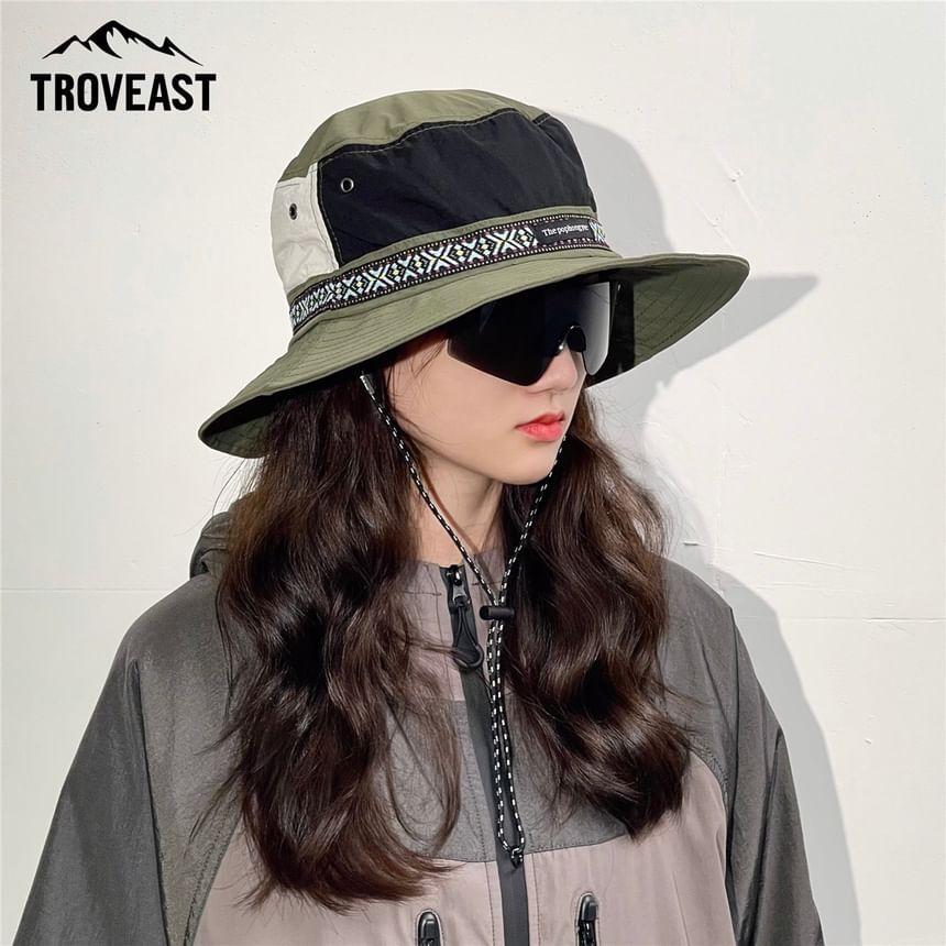 Patterned Color Block Bucket Hat Product Image