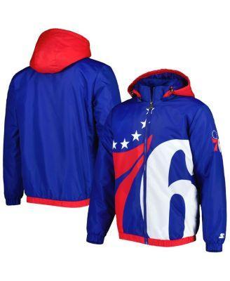 Mens Starter Royal Philadelphia 76ers The Triple Double Full-Zip Hoodie Jacket Product Image