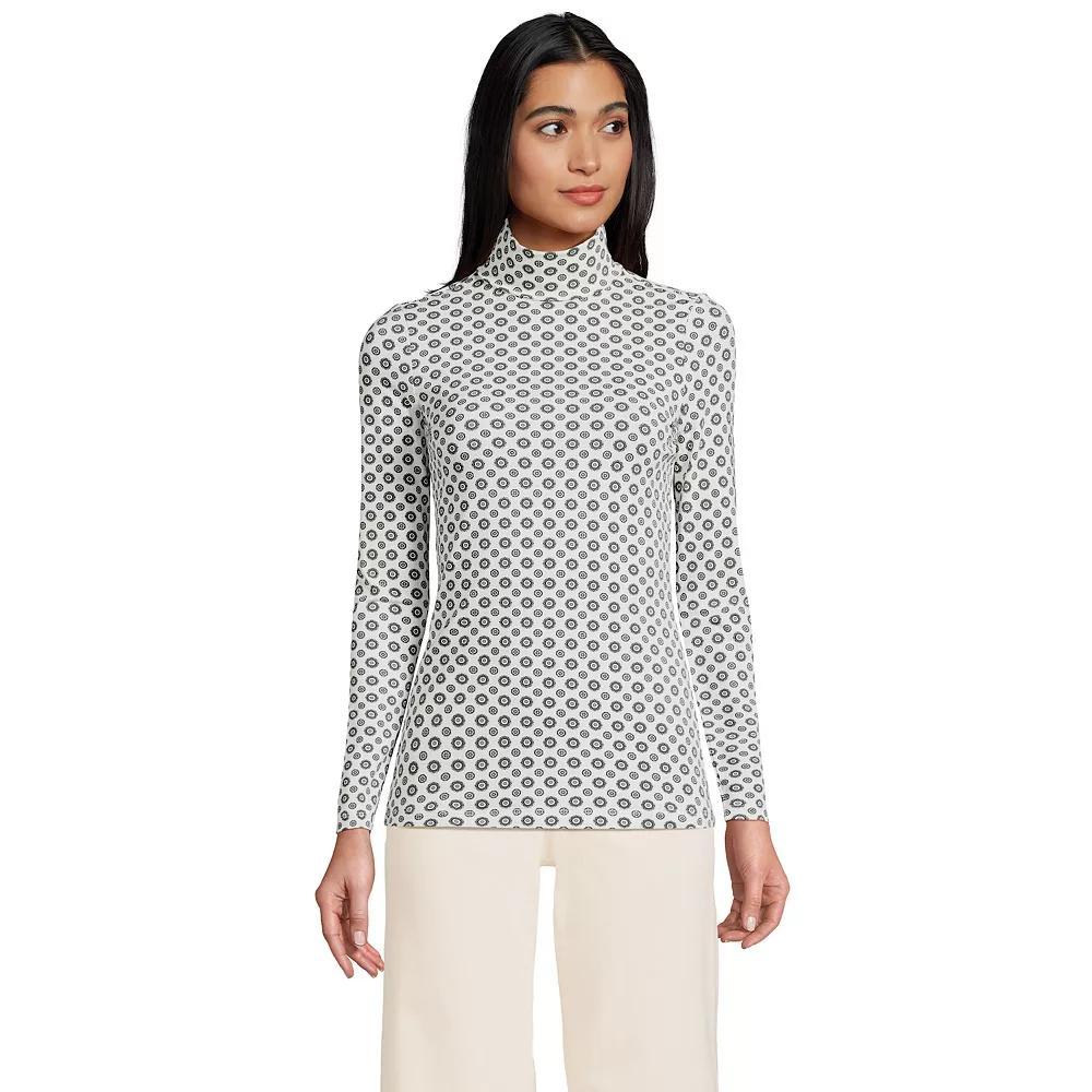 Petite Lands' End Lightweight Fitted Long Sleeve Turtleneck, Women's,  Product Image