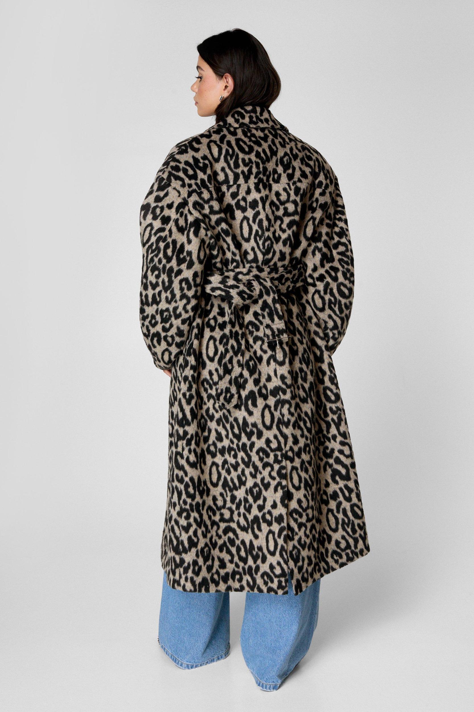 Wool Blend Animal Tailored Coat Product Image