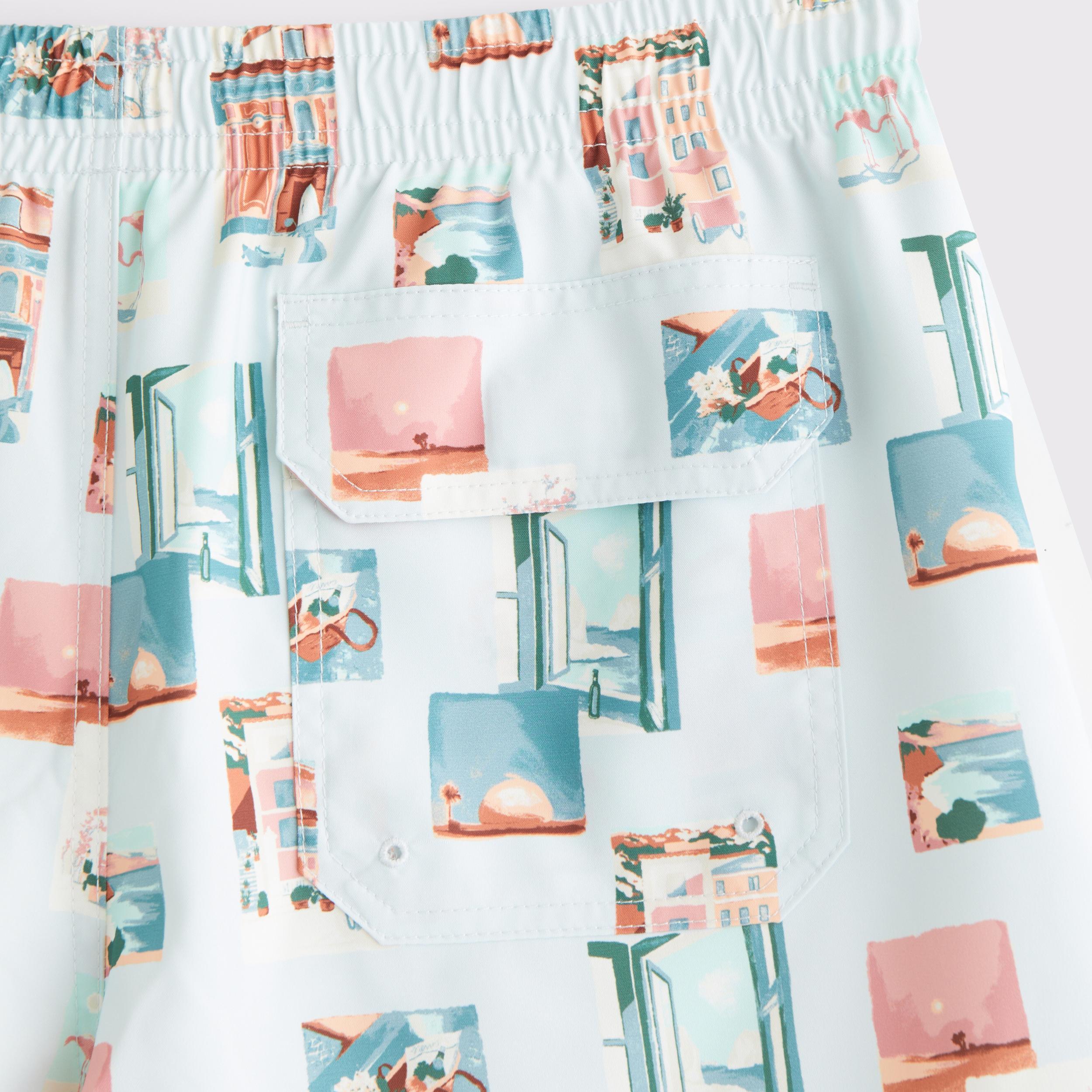 Pull-On Micro-Seersucker Swim Trunk Product Image