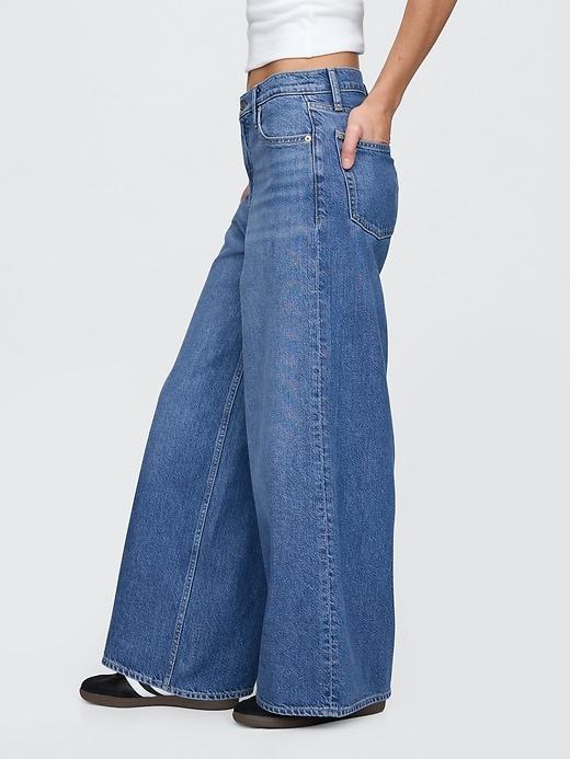 Mid Rise UltraSoft Crop Baggy Jeans Product Image