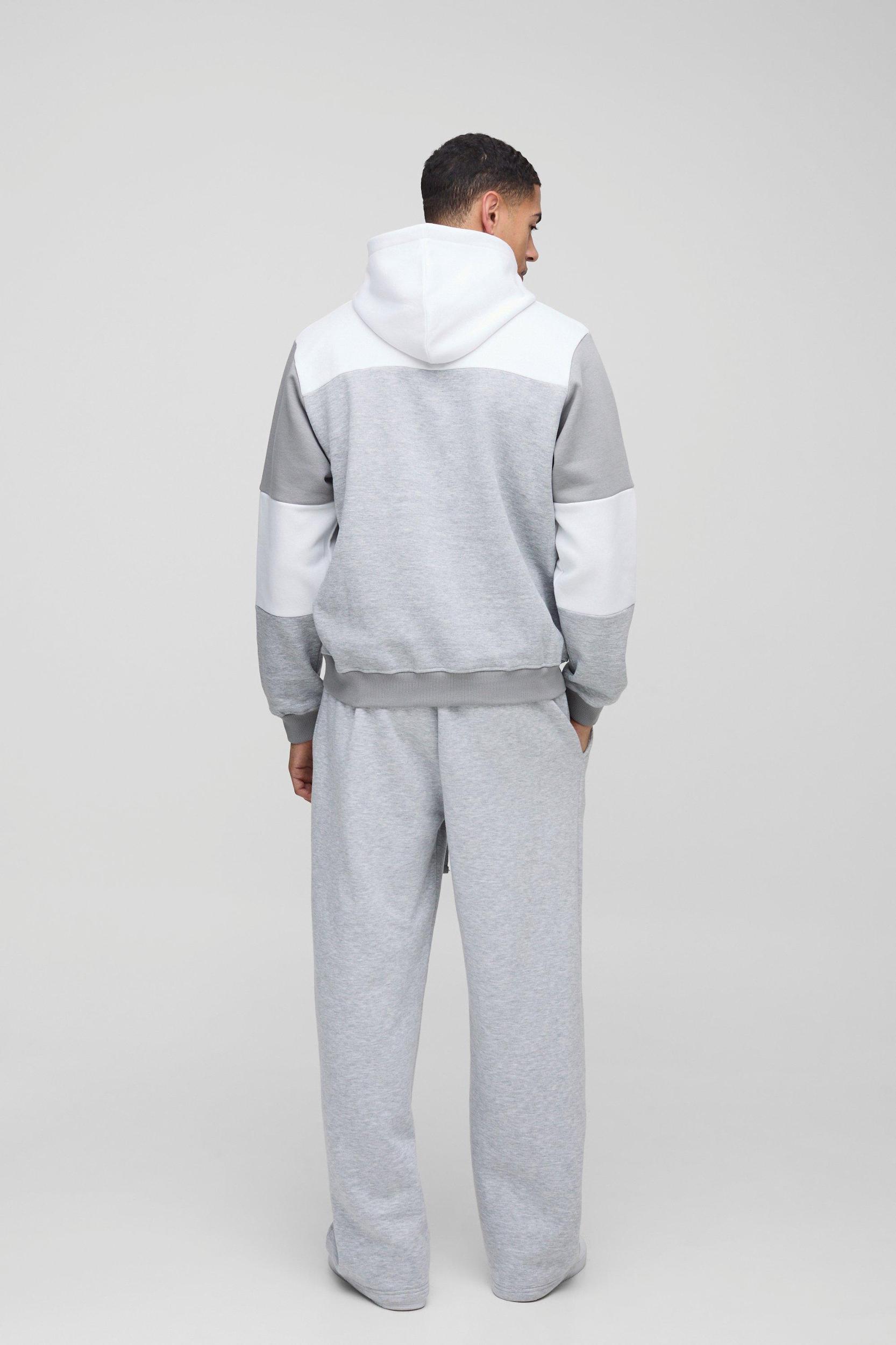 Regular Fit Man Colour Block Hoodie | boohooMAN USA Product Image