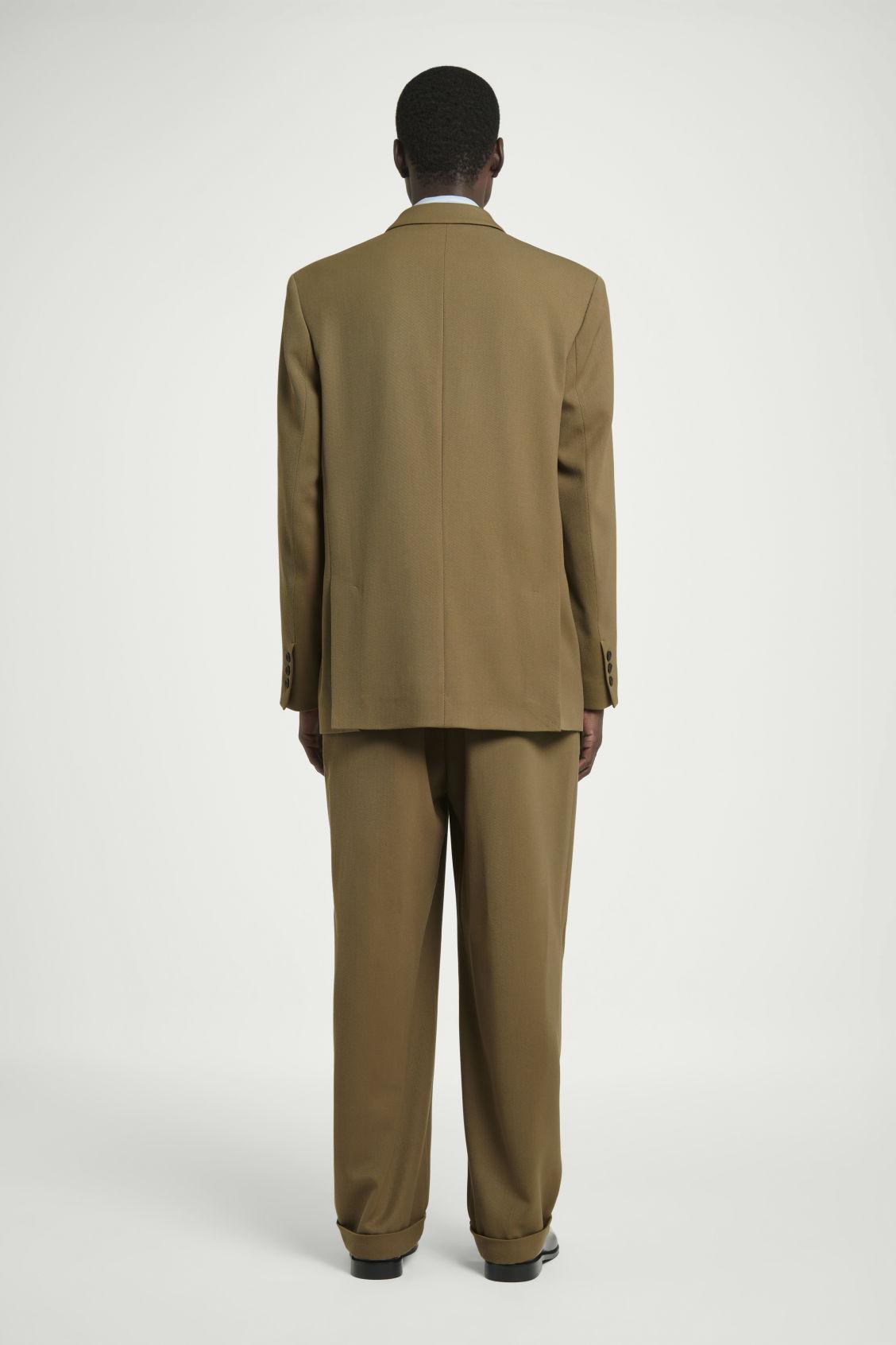 RELAXED DOUBLE-BREASTED WOOL BLAZER Product Image