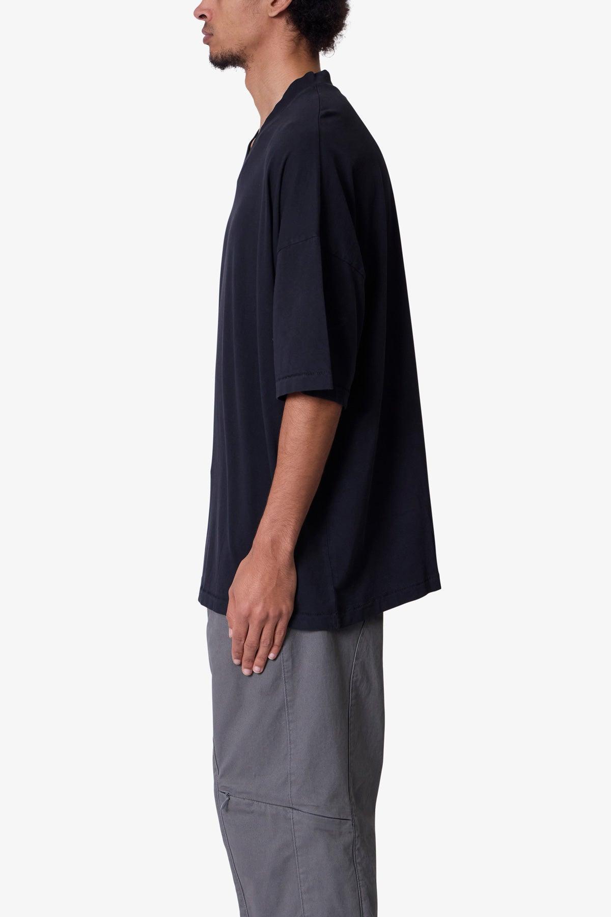 V Neck Tee - Washed Black Product Image