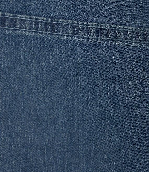 Allison Daley Side Slit Pull-On Stretch Denim Skimmer Capri Pants Product Image