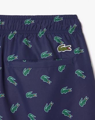 Crocodile Print Swim Trunks Product Image
