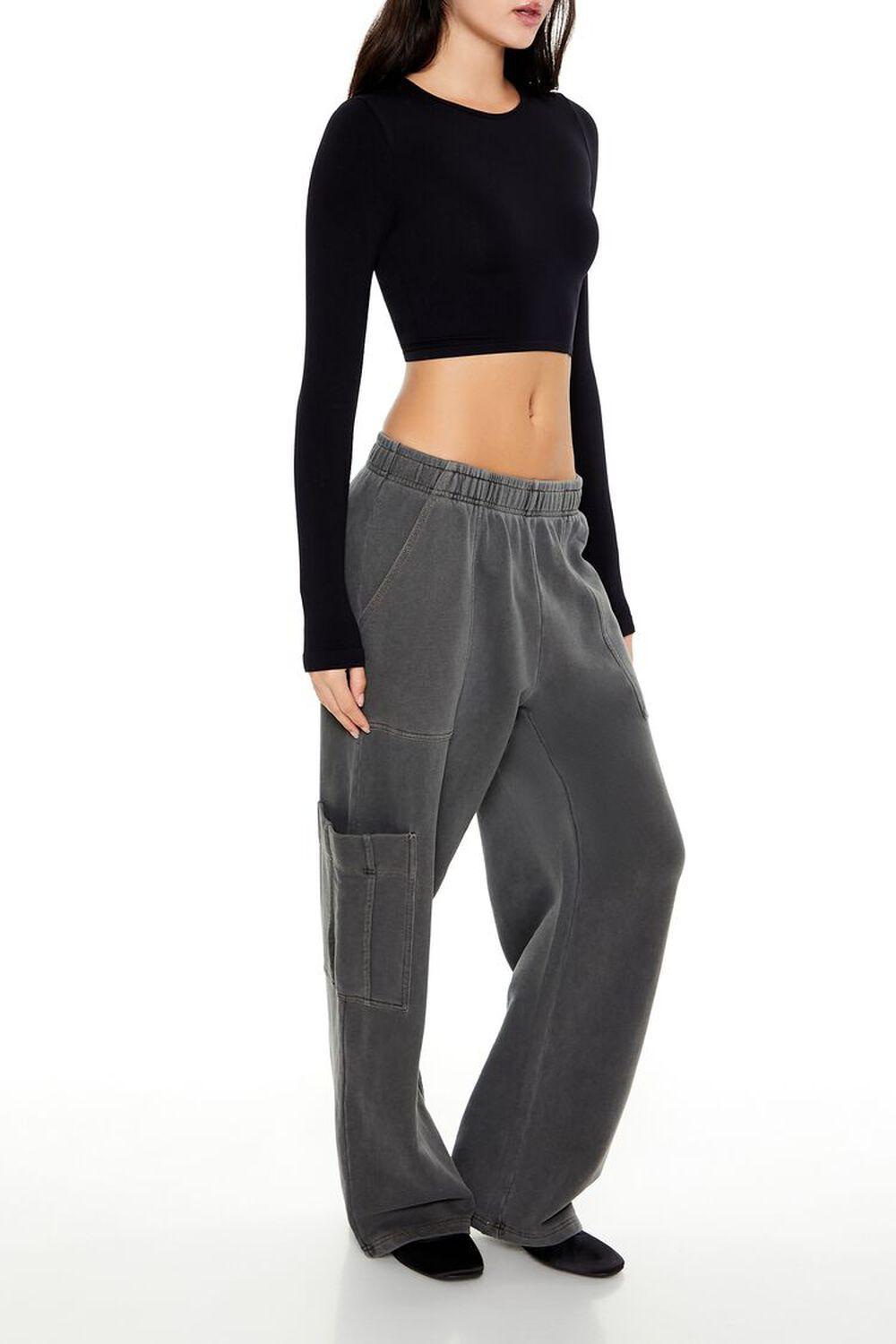 French Terry Wide-Leg Pants | Forever 21 Product Image