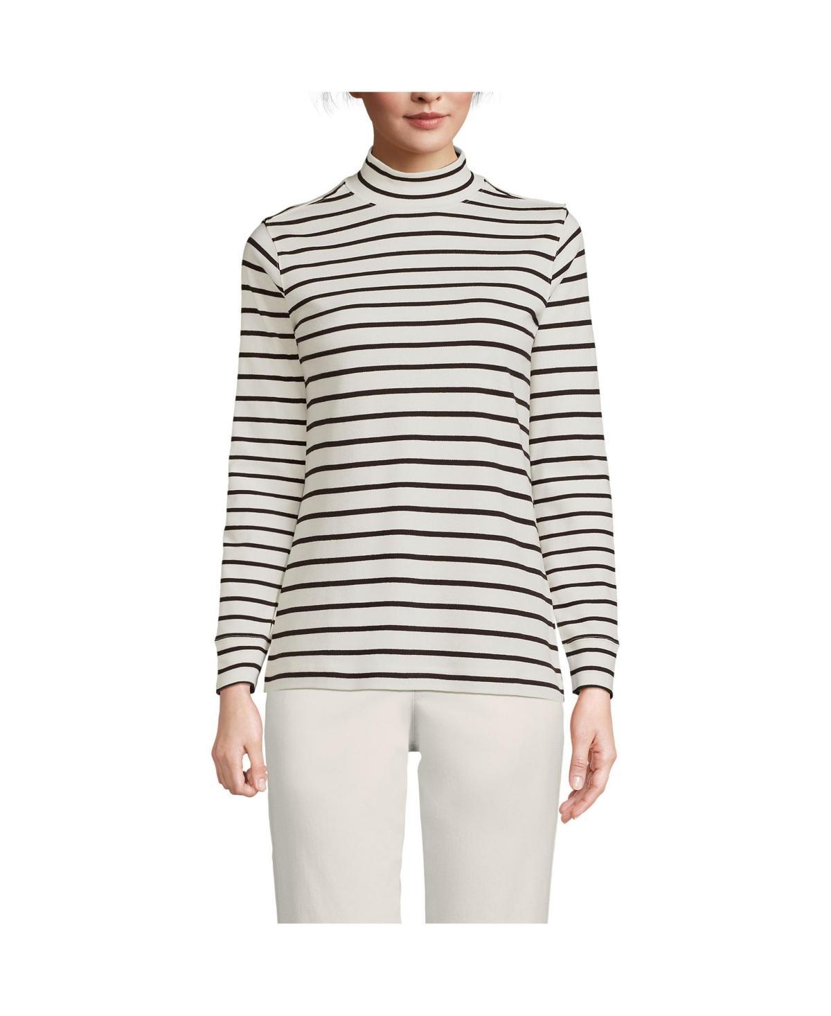 Womens Lands End Relaxed Mockneck Top Product Image