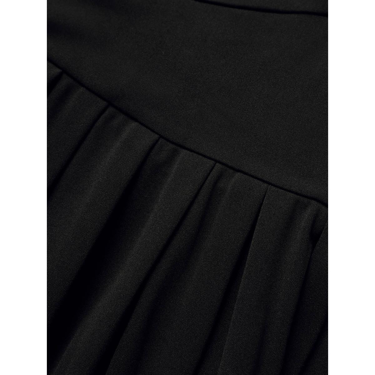 Plus Size Floral Embroidered Pocket Midi Cami Dress Black Women Romantic Embroidered Heart neckline Sleeveless Curvy BloomChic 26/4X Product Image