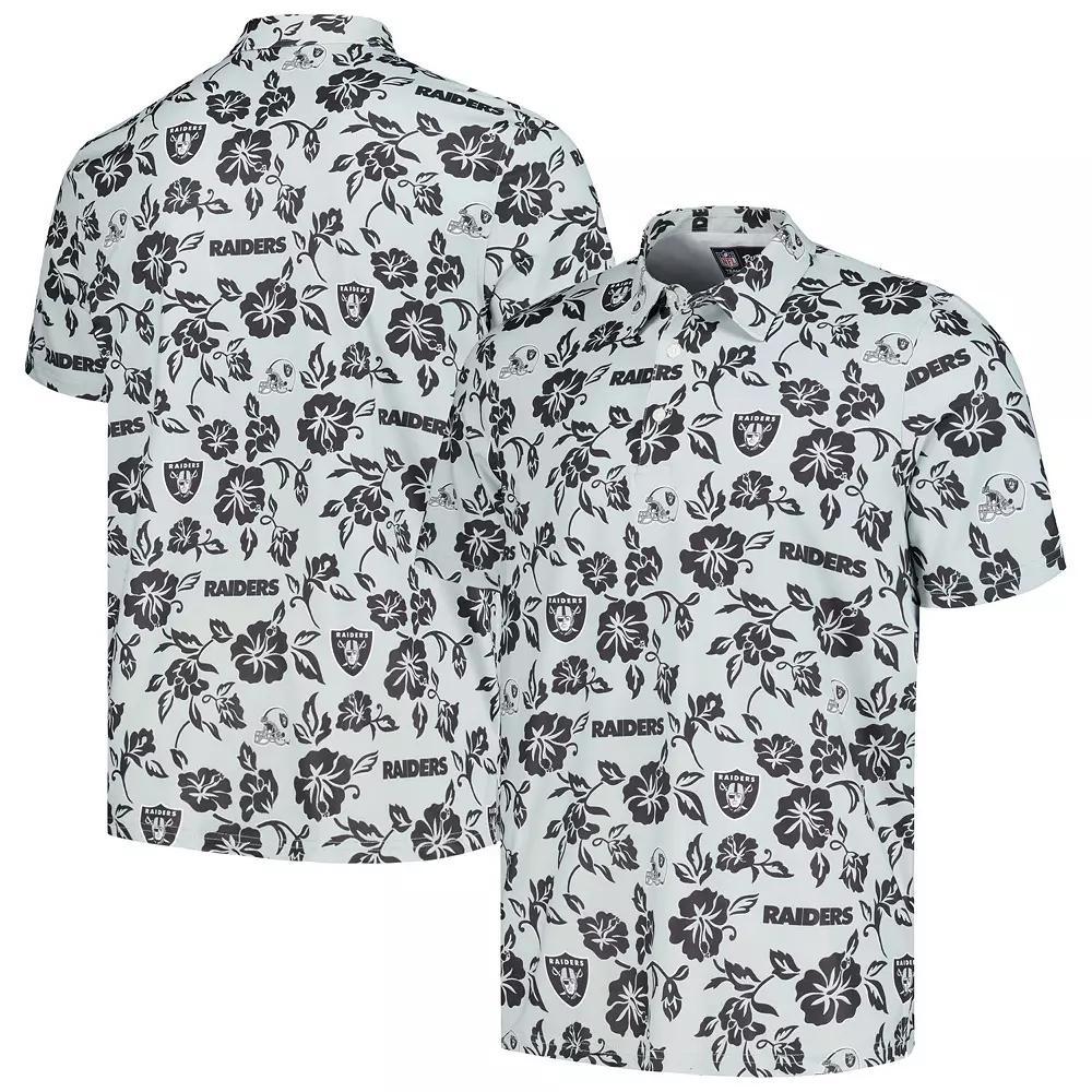 Men's Reyn Spooner Silver Las Vegas Raiders Pua Performance Polo, Size: 3XL, Lvr Silver Product Image