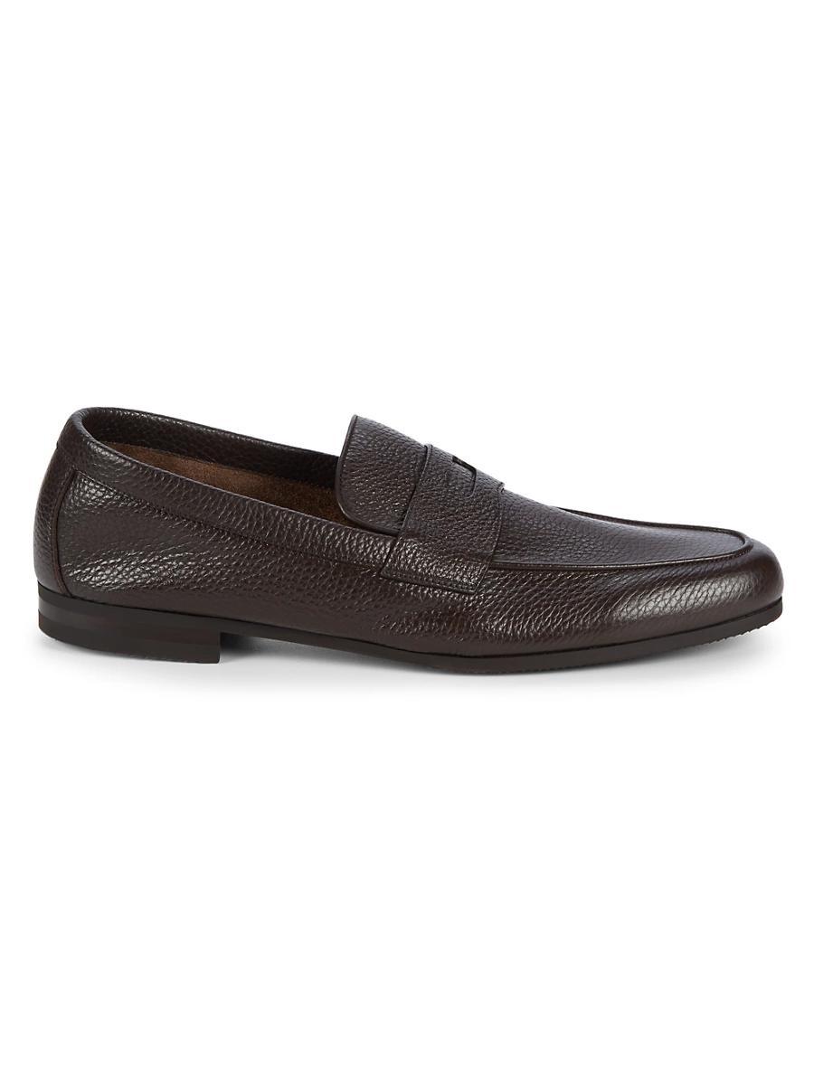 Men's Thorne Soft Textured Leather Penny Loafers Product Image