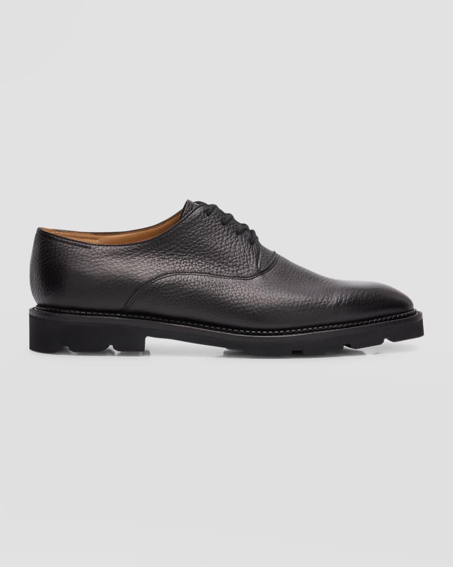 Mens Zennor Grained Leather Derby Shoes Product Image