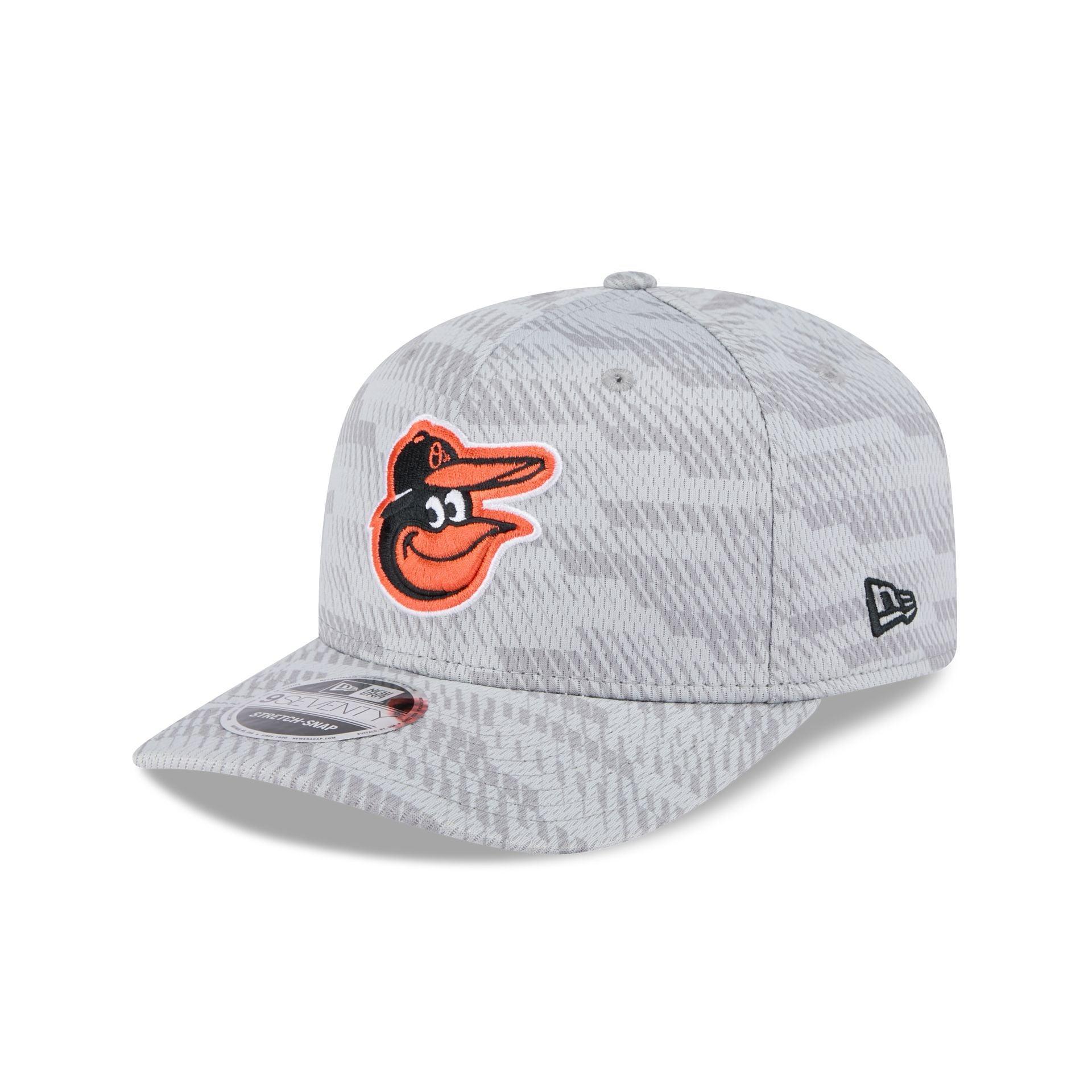 Baltimore Orioles 2025 Clubhouse Gray 9SEVENTY Stretch-Snap Hat Male Product Image