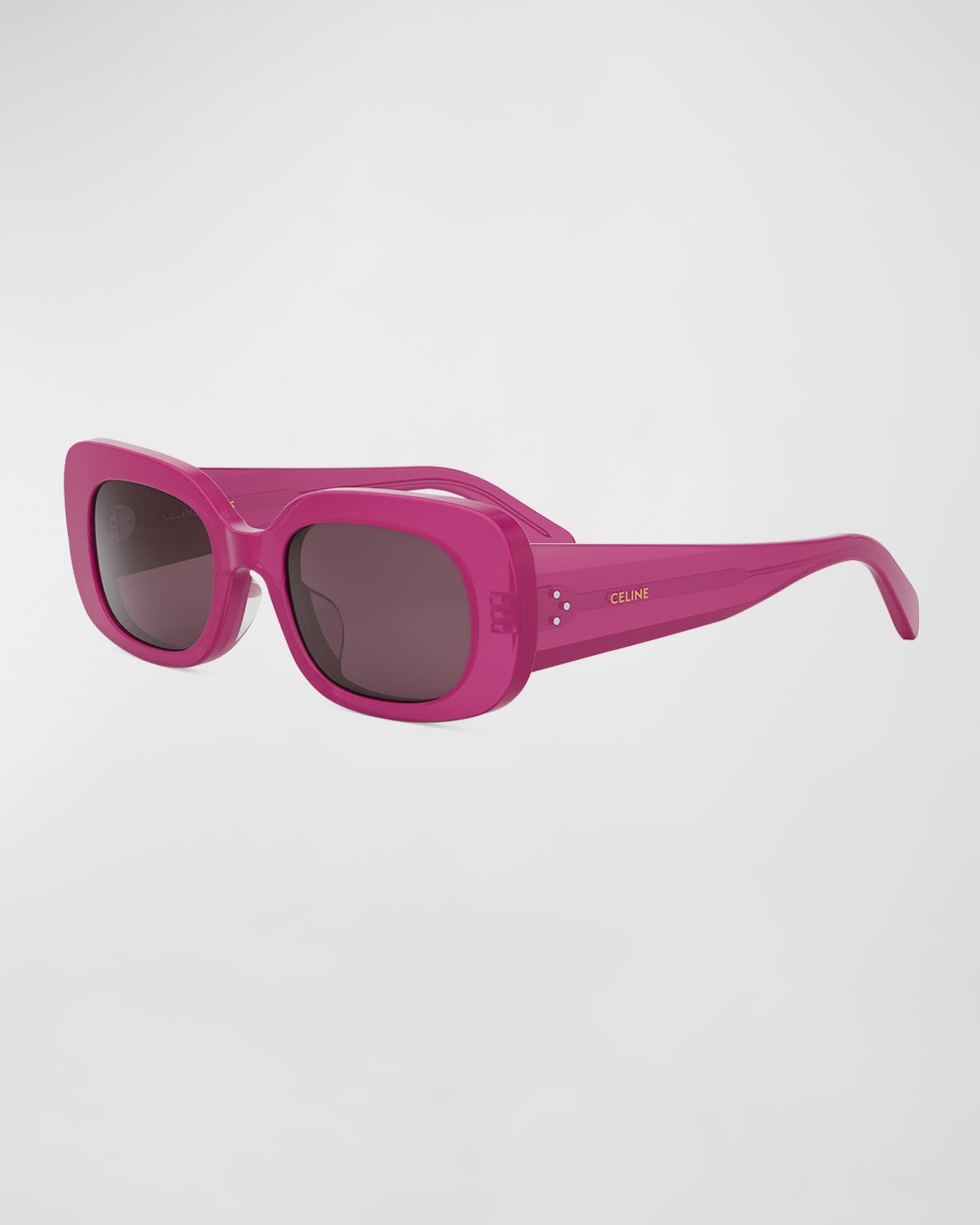 Bold 3 Dots Acetate Rectangle Sunglasses  Product Image