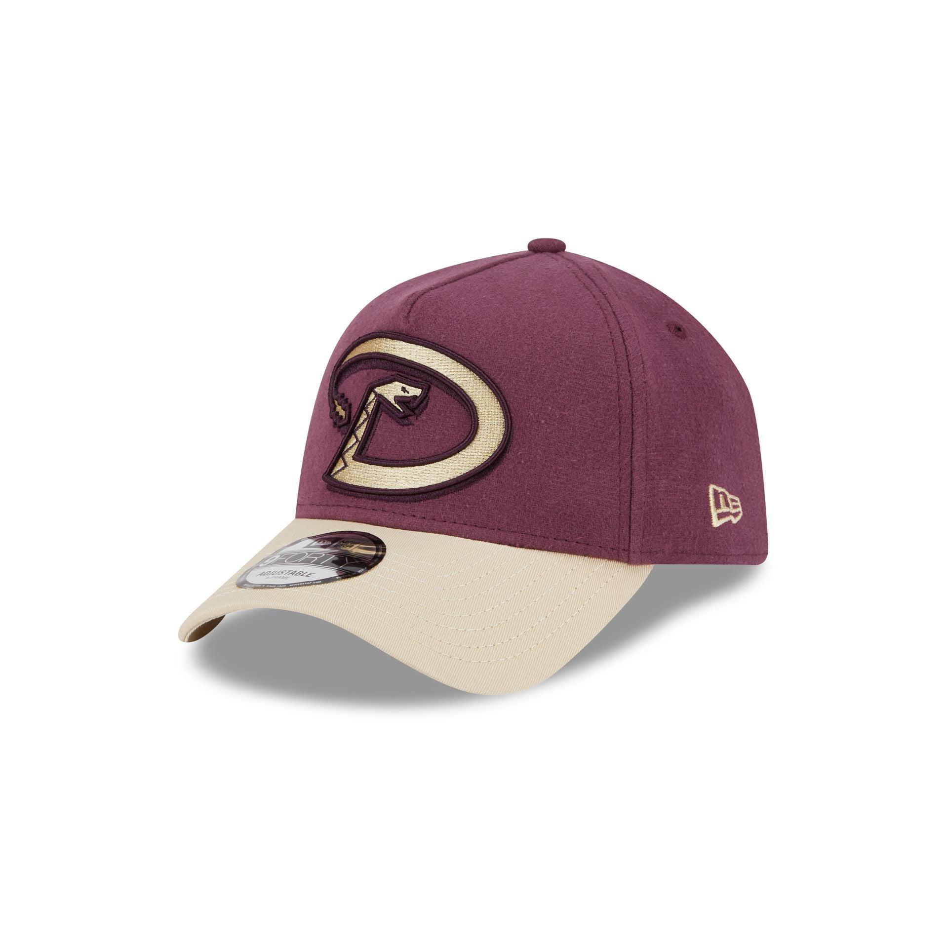 Arizona Diamondbacks Moleskin Crown Maroon 9FORTY A-Frame Snapback Hat Male Product Image