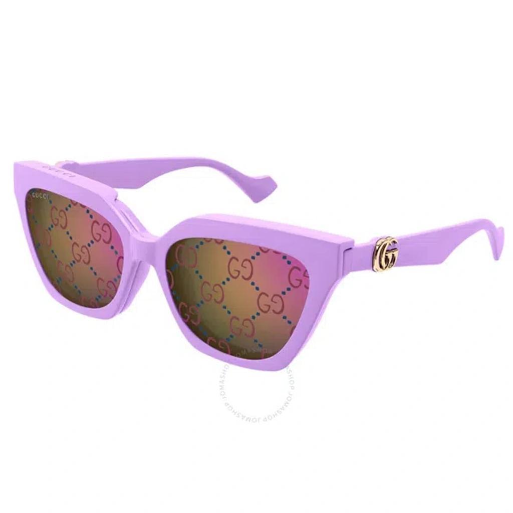 GUCCI Violet Logo Clip-on Cat Eye Ladies Sunglasses Gg1542s 002 55 Product Image