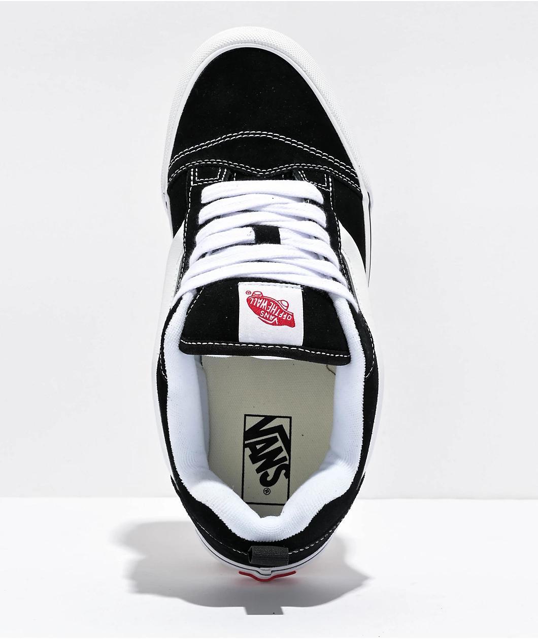 Vans Knu Skool Black & White Skate Shoes Product Image