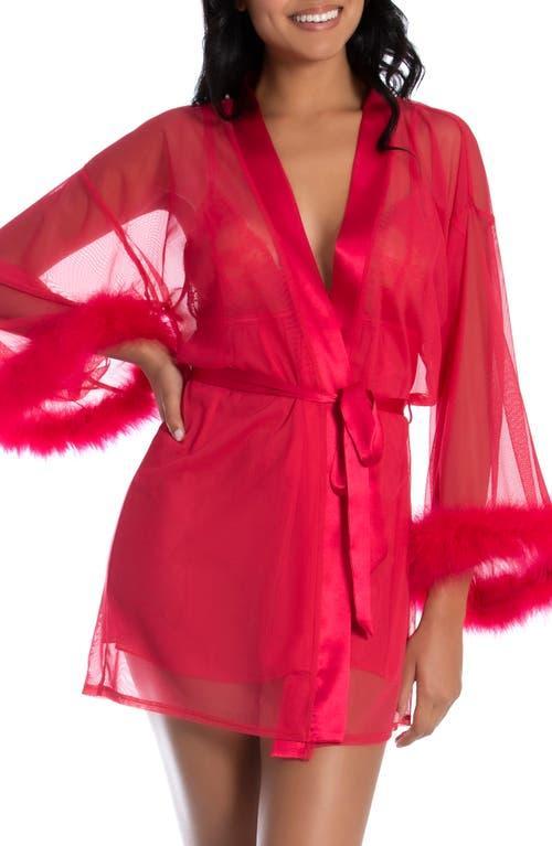 Womens Wrapper Boa Short Robe Product Image