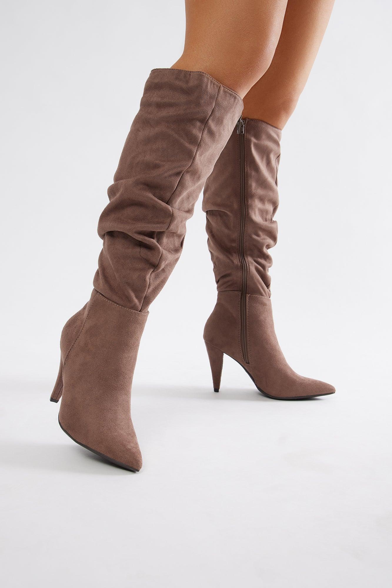 Stockholm Knee High Boots - Taupe Product Image