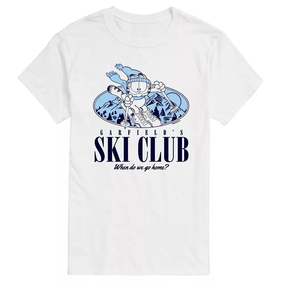 Men's Garfield Ski Club Retro Graphic Tee, Size: Small, White Product Image