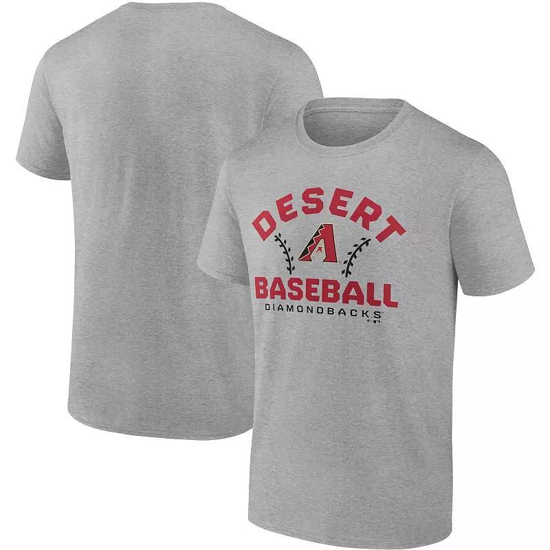 Men's Fanatics Branded Heathered Gray Arizona Diamondbacks Iconic Go for Two T-Shirt,  Product Image