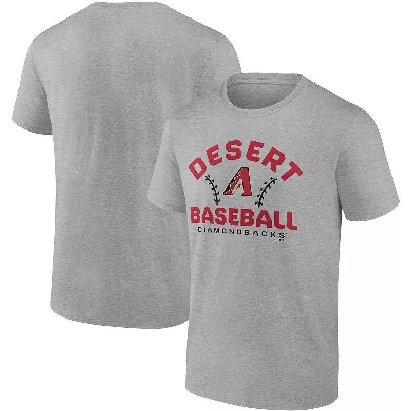 Mens Fanatics Branded Heathered Gray Arizona Diamondbacks Iconic Go for Two T-Shirt Product Image