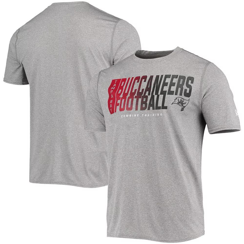 Men's New Era Heathered Gray Tampa Bay Buccaneers Combine Authentic Game On T-Shirt, Size: XL, Grey Product Image