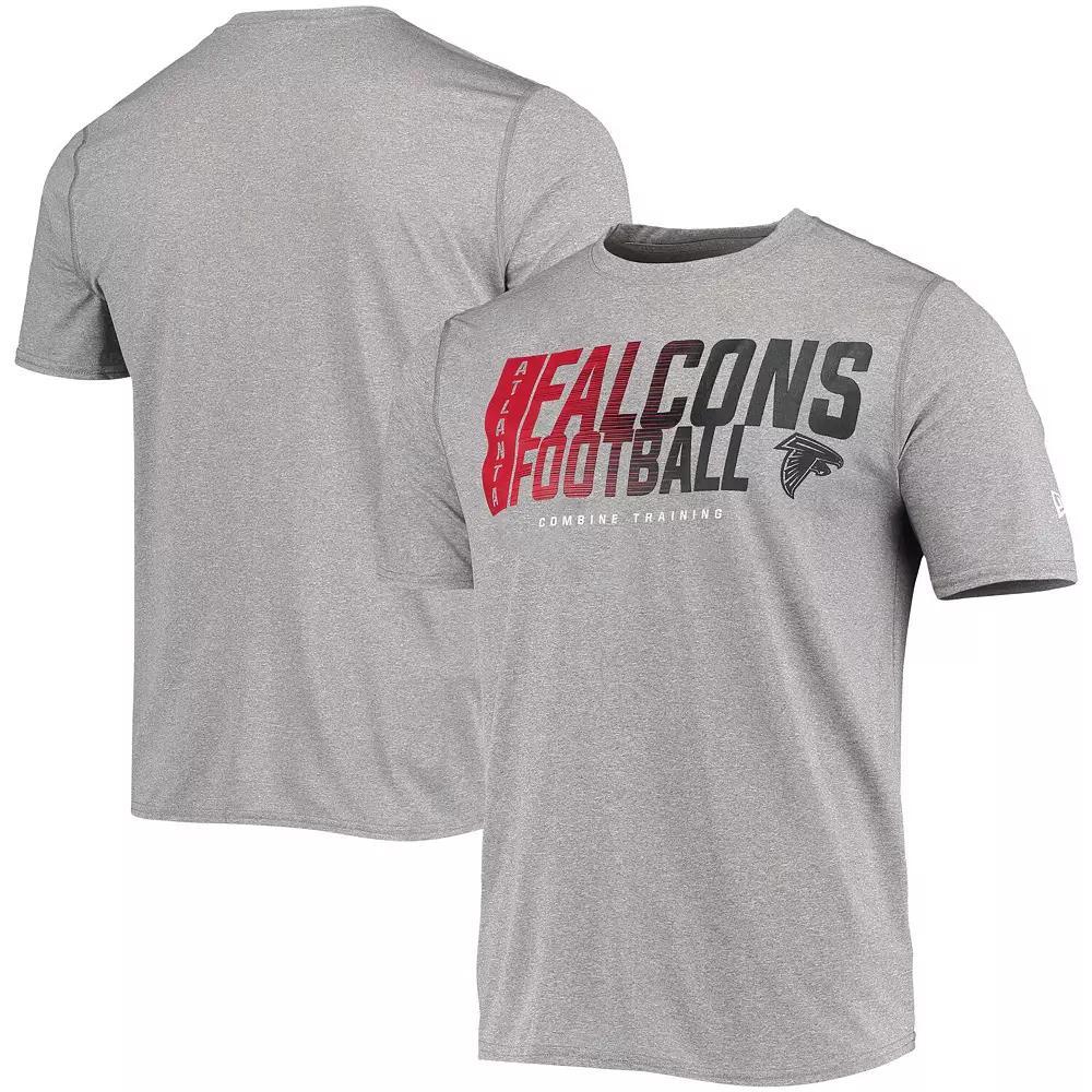 Men's New Era Heathered Gray Atlanta Falcons Combine Authentic Game On T-Shirt, Size: Medium, Grey Product Image