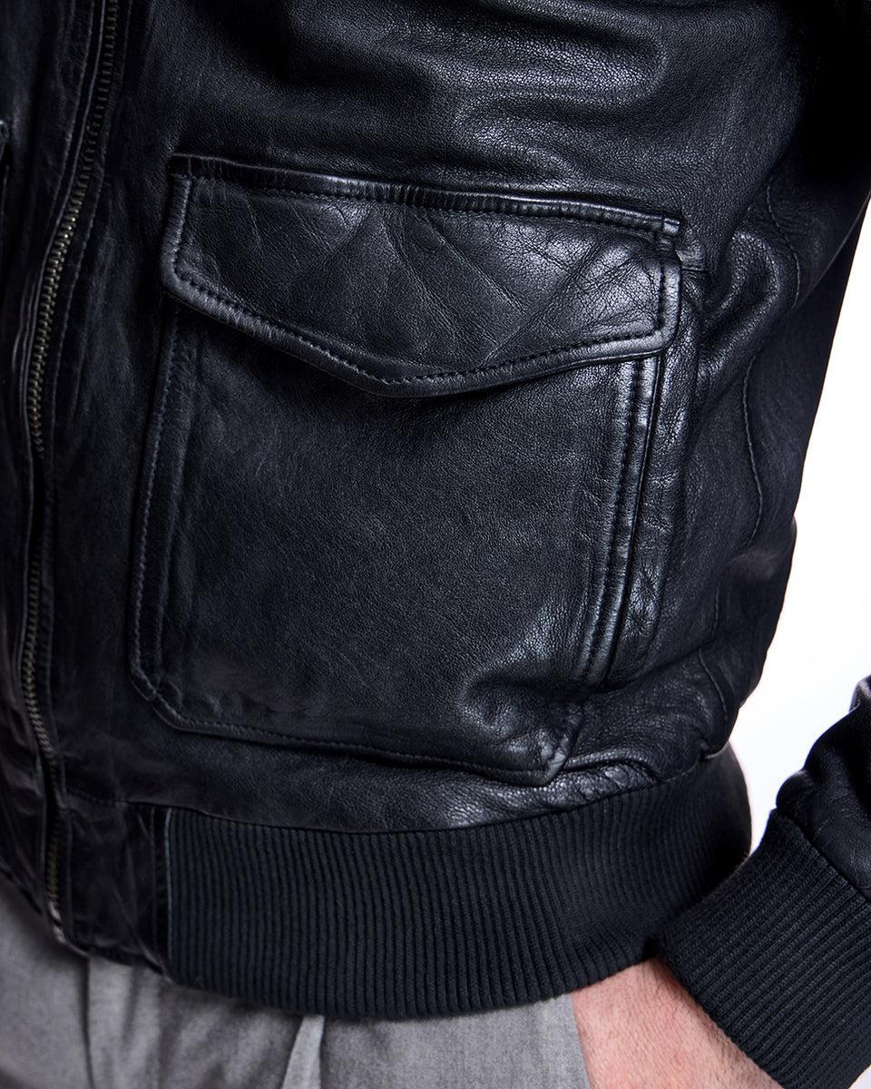 Men's Leather Bomber Product Image