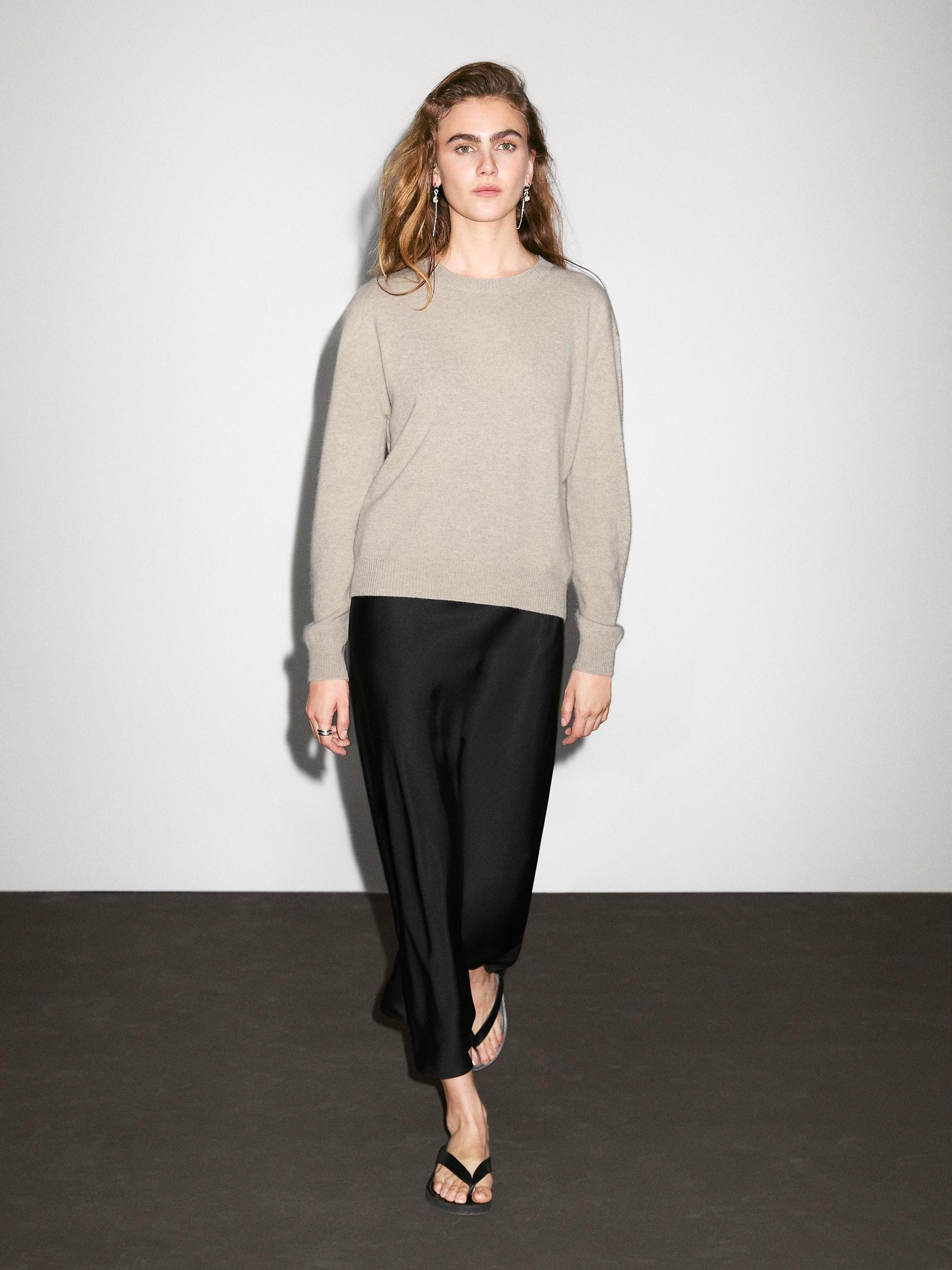 100% cashmere crew neck sweater Product Image