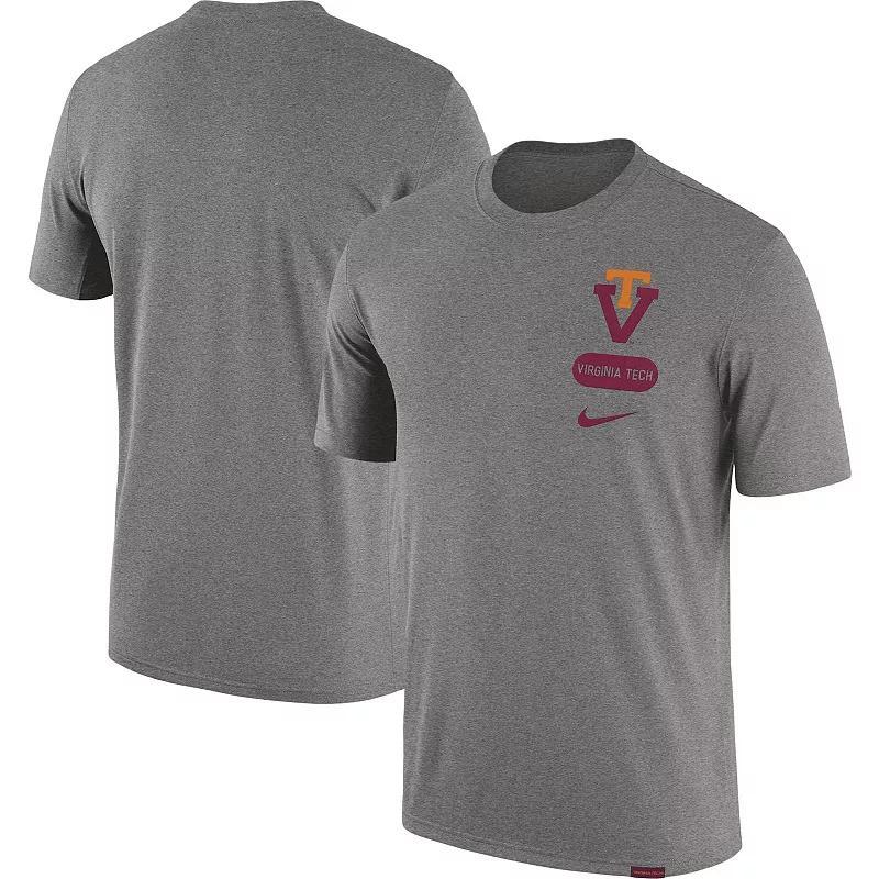 Mens Nike Heather Gray Virginia Cavaliers Team Legend Performance T-Shirt Product Image