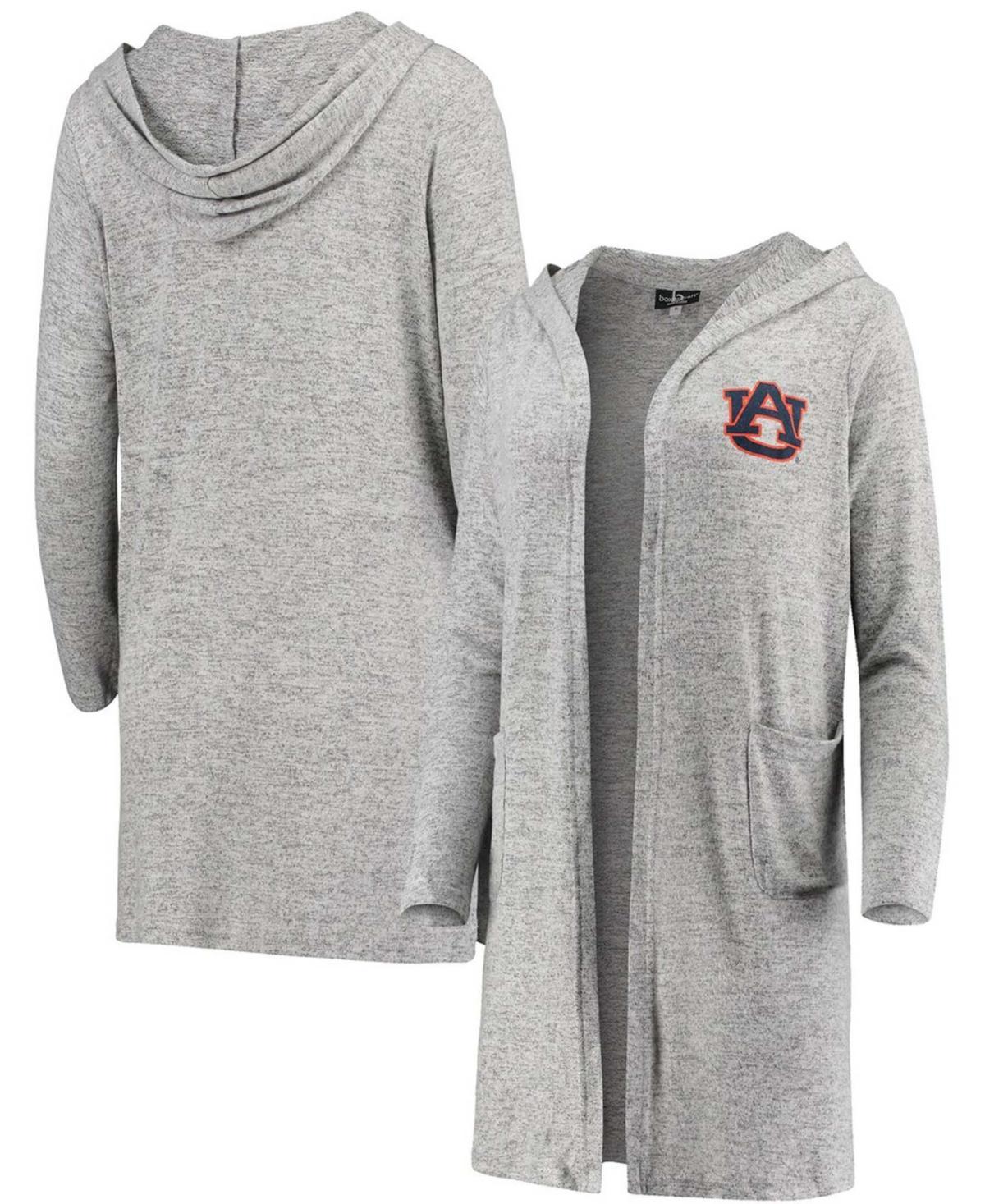 Womens Heathered Gray Auburn Tigers Cuddle Soft Duster Cardigan Product Image