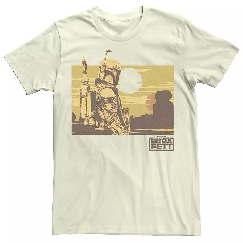 Men's Star Wars Boba Fett Boxed Landscape Tee, Size: Large, White Product Image