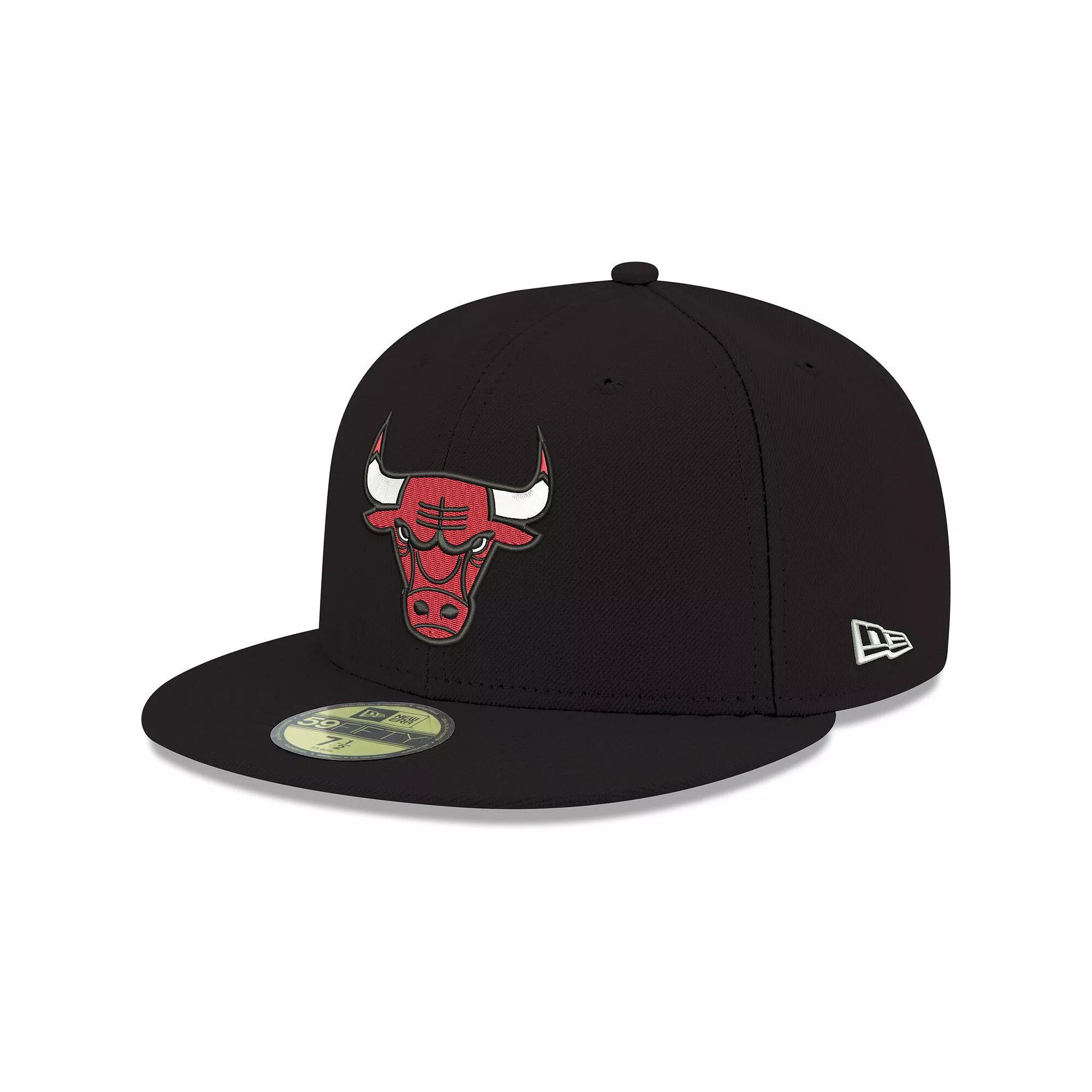 Men's New Era Black Chicago Bulls Official Team Color 59FIFTY Fitted Hat,  Product Image
