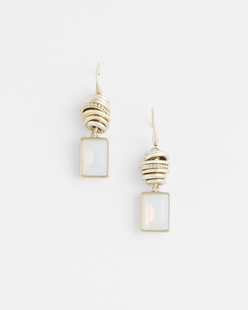 No Droop™ Faux Opal Drop Earrings Product Image